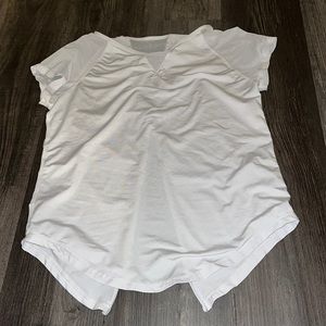white lululemon shirt size 6 worn once perfect condition